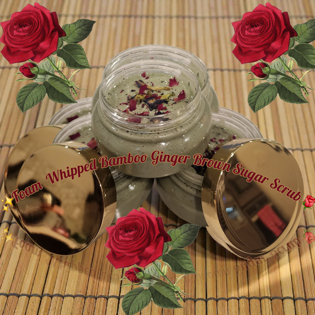 BAMBOO GINGER UNISEX FOAM WHIPPED BROWN SUGAR BODY SCRUB💫